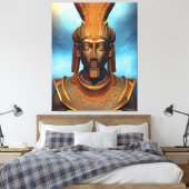 Ägyptische Osiris Canvas Print Leinwanddruck (Insitu (Schlafzimmer))