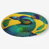 Ägyptische Pfauenpapiere-Teller Pappteller (Schrägansicht)