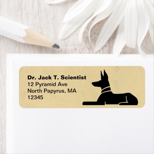 Ägyptische Pharao-Hound Hieroglyph-Rücksendeadress (Insitu)