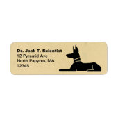 Ägyptische Pharao-Hound Hieroglyph-Rücksendeadress (Vorne)