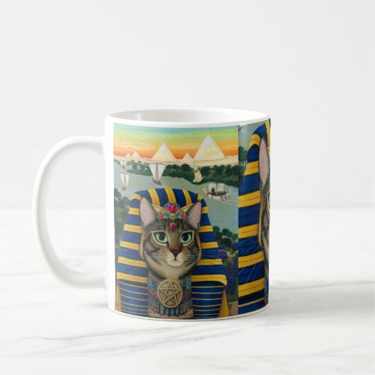 Ägyptische Pharao-Katze Bastet Ägypten Kaffeetasse (Links)