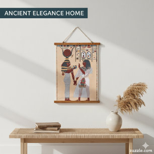 Ägyptische Pharaonen-Schlacht Ancient Warriors K Wandteppich Mit Holzrahmen