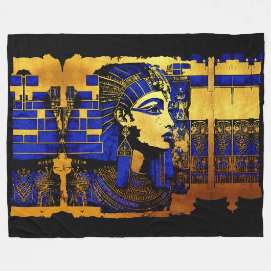 Ägyptische Pharaonenmanuskripte Fleecedecke (Vorderseite (Horizontal))