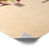 Ägyptische Pink-Wasserlilie | Vintage botanische S Poster (Ecke)