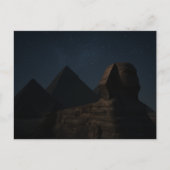 Ägyptische Postcard Sphinx Pyramids Night Sky Postkarte (Vorderseite)