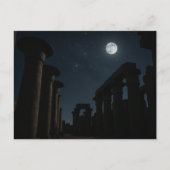 Ägyptische Postkarte Mystischer Tempelmondlicht (Vorderseite)