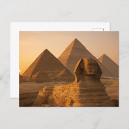 Ägyptische Postkarten Sphinx Pyramids Goldene Stun