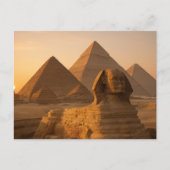 Ägyptische Postkarten Sphinx Pyramids Goldene Stun (Vorderseite)