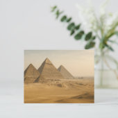 Ägyptische Postkartenansicht Giza Pyramids Postkarte (Stehend Vorderseite)