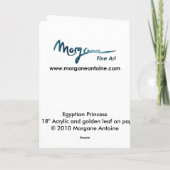 Ägyptische Prinzessin Arabian-Pferdegrüßkarte Karte (Rückseite)