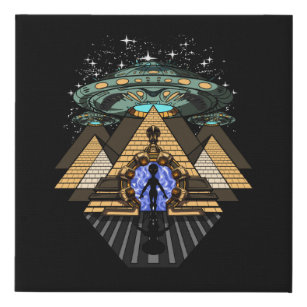 Ägyptische Pyramide-alien-Raum Annunaki Künstlicher Leinwanddruck