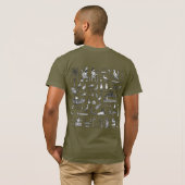 Ägyptische Pyramide Hieroglyphen Grafik Männer T-Shirt (Schwarz voll)