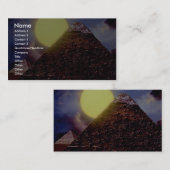 Ägyptische Pyramide mit Sonne im Hintergrund Visitenkarte (Vorne/Hinten)