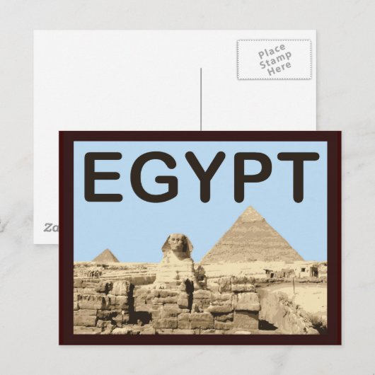 Ägyptische Pyramide von Ghafre Postkarte (Vorne/Hinten)