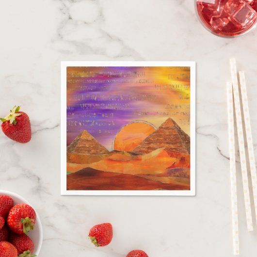 Ägyptische Pyramiden abstrakte Landschaft Mixed Me Serviette (Beispiel)