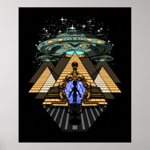 Ägyptische Pyramiden-Alien Space Annunaki Verschwö Poster