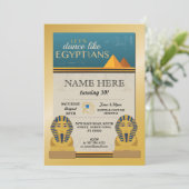 Ägyptische Pyramiden Birthday Invite Pharaohs Einladung (Stehend Vorderseite)