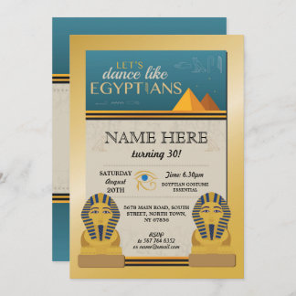 Ägyptische Pyramiden Birthday Invite Pharaohs Einladung