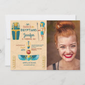 Ägyptische Pyramiden Birthday Pharaohs Foto Einladung (Vorderseite)