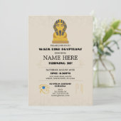 Ägyptische Pyramiden Geburtstagspartei Pharaonen Ä Einladung (Stehend Vorderseite)