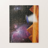 Ägyptische Pyramiden Gizeh trifft Raum und UFO Puzzle (Vertikal)