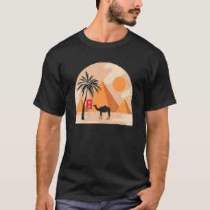 Ägyptische Pyramiden Hieroglyphen Moderne antike E T-Shirt