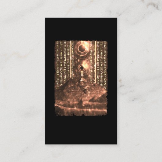 Ägyptische Pyramiden Hieroglyphics Scarab Artifakt Visitenkarte (Vorderseite)