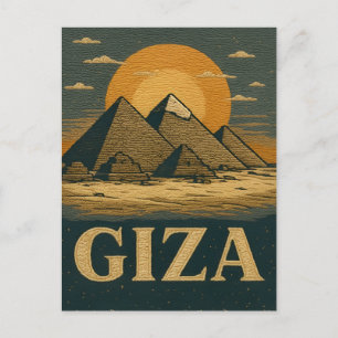 Ägyptische Pyramiden in der Gizeh Große Pyramide s Feiertagspostkarte