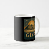 Ägyptische Pyramiden in der Gizeh Große Pyramide s Kaffeetasse (VorderseiteRechts)