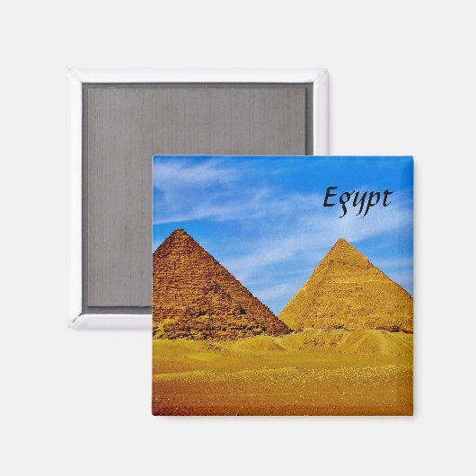 Ägyptische Pyramiden in Gizeh Magnet (Vorderseite/Rückseite)