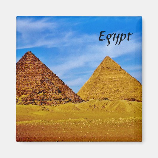 Ägyptische Pyramiden in Gizeh Magnet (Vorne)