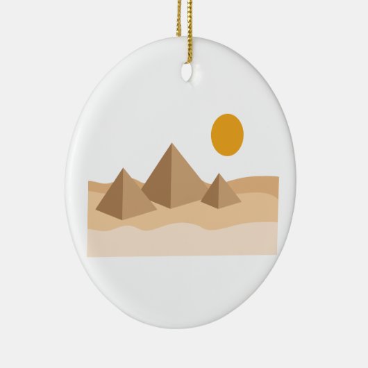 Ägyptische Pyramiden Keramik Ornament (Rechts)