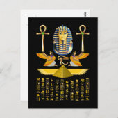 Ägyptische Pyramiden King Tut Pharaoh Tutankhamun Postkarte (Vorne/Hinten)