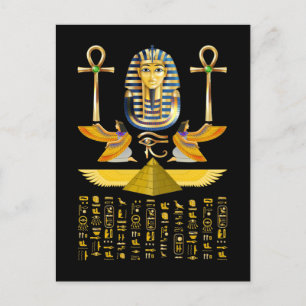 Ägyptische Pyramiden King Tut Pharaoh Tutankhamun Postkarte