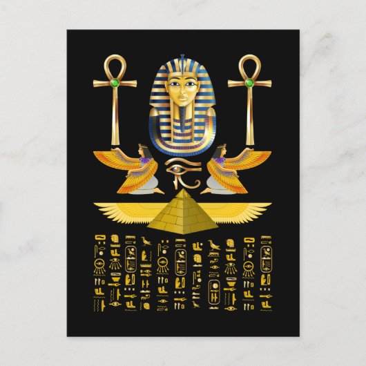 Ägyptische Pyramiden King Tut Pharaoh Tutankhamun Postkarte (Vorderseite)