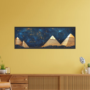 Ägyptische Pyramiden Night Sky Wall - Cosmic Civi Leinwanddruck