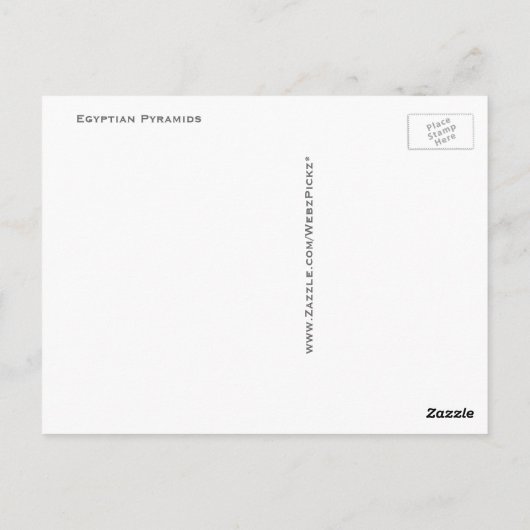 Ägyptische Pyramiden Postcard: Postkarte (Rückseite)