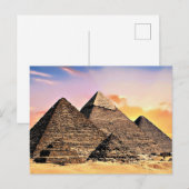 Ägyptische Pyramiden Postkarte (Vorne/Hinten)