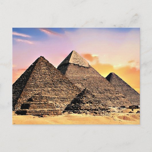 Ägyptische Pyramiden Postkarte (Vorderseite)