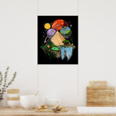 Ägyptische Pyramiden Space Außerirdischen Antike V Poster (Küche)