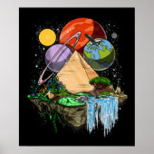 Ägyptische Pyramiden Space Außerirdischen Antike V Poster (Vorne)