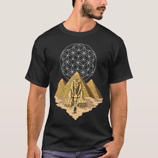 Ägyptische Pyramiden Sphinx T-Shirt (Vorderseite)