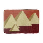 Ägyptische Pyramiden Tan Rust Artisan Crochet Prin Badematte (Vorderseite)