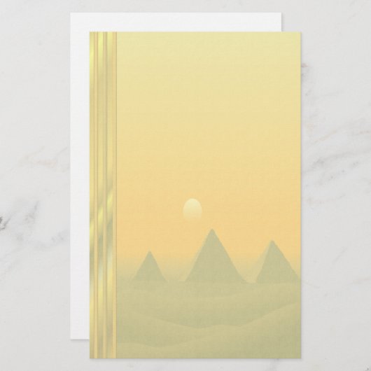 Ägyptische Pyramiden u. Sonnenaufgang - keine Briefpapier (Vorne/Hinten)