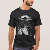 Ägyptische Pyramiden UFO Entführung Alien Astronau T-Shirt (Vorderseite)