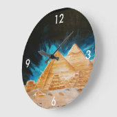Ägyptische Pyramiden-Uhr Große Wanduhr (Winkel)