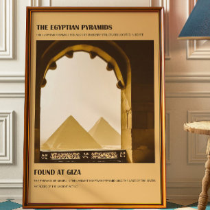 Ägyptische Pyramiden Vintage-Reise-Wandposter Poster