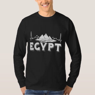 Ägyptische Pyramiden von Gizeh Herzschlag Urlaub T-Shirt