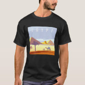 Ägyptische Pyramiden-Wüste Camel Art Deco T-Shirt (Vorderseite)