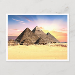 Ägyptische Pyramidenlandschaft Postkarte